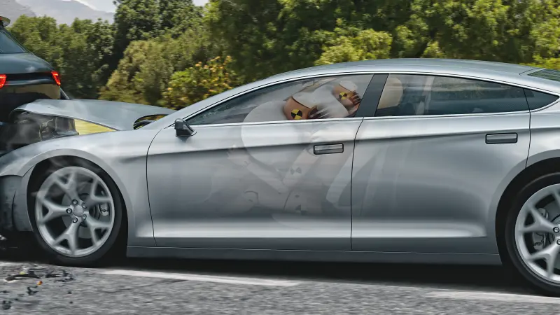 Passive safety systems in the vehicle: airbag system consisting of the airbag control unit and sensors for protecting vehicle occupants, pedestrians and other vulnerable road users.